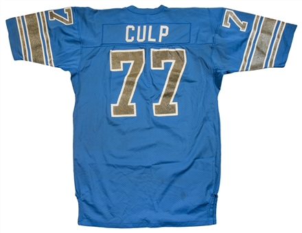 1980-81 Curley Culp Game Used Detroit Lions Home Jersey 